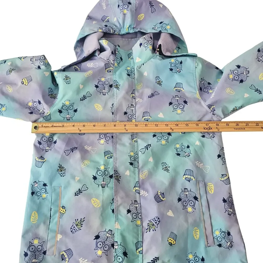 Top&Sky Kids Girls Lightweight Rain Jackets Waterproof Fleece Lined, Size 10